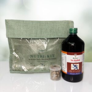 Virogya Pain Relief Nutri Kit – Rahat Series with Ayurvedic kadha and tablets for natural joint pain, backache, and muscle relief."
